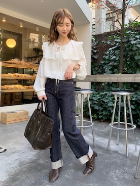 清水夏姫さん（レディース・160cm）の冬コーディネート