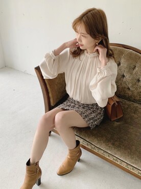 清水夏姫さん(レディース・160cm)の春コーディネート