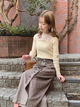 清水夏姫さん（レディース・160cm）の秋コーディネート