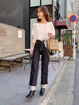 清水夏姫さん（レディース・160cm）の秋コーディネート