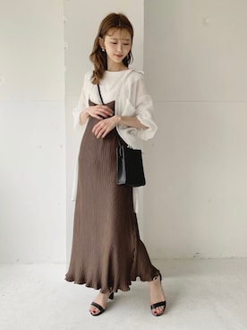 清水夏姫さん（レディース・160cm）の夏コーディネート