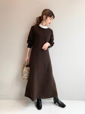 清水夏姫さん（レディース・160cm）の秋コーディネート