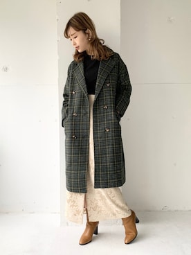 清水夏姫さん（レディース・160cm）の秋コーディネート