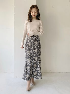 清水夏姫さん（レディース・160cm）の春コーディネート