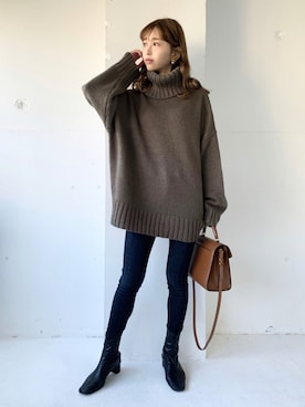 清水夏姫さん（レディース・160cm）の秋コーディネート