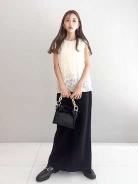 清水夏姫さん(レディース・160cm)の秋コーディネート