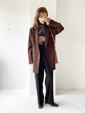 「AMERI」｜「アイテム（パンプス）」を使った、清水夏姫さん（レディース・160cm）の秋コーディネート