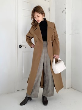 清水夏姫さん（レディース・160cm）の冬コーディネート