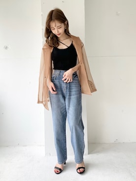 清水夏姫さん（レディース・160cm）の春コーディネート