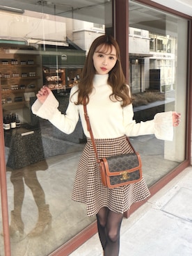 清水夏姫さん（レディース・160cm）の冬コーディネート