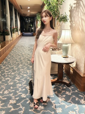 「CHANEL（シャネル）のアイテム（ショルダーバッグ）」を使った、清水夏姫さん（レディース・160cm）の夏コーディネート