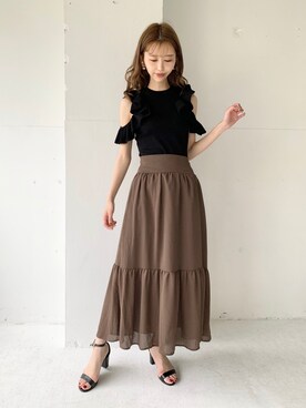 清水夏姫さん（レディース・160cm）の夏コーディネート