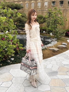 「Ameri（アメリ）のアイテム」を使った、清水夏姫さん（レディース・160cm）の春コーディネート