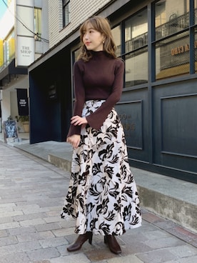 清水夏姫さん（レディース・160cm）の冬コーディネート