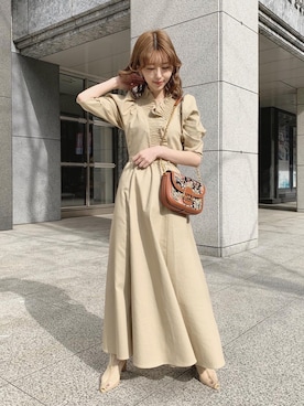 「CELINE」｜「アイテム（ワンピース/ドレス）」を使った、清水夏姫さん（レディース・160cm）の夏コーディネート