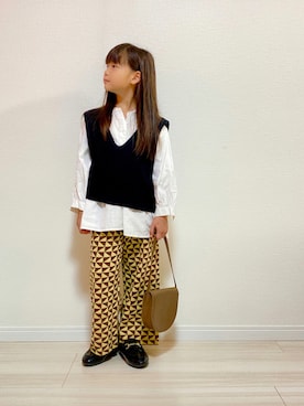 「アイテム（バッグ）」を使った、sora   さん（キッズ・120cm）の秋コーディネート