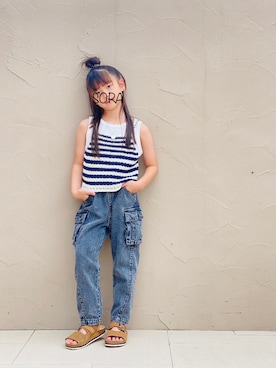 「アイテム（サンダル）」を使った、sora   さん（キッズ・122cm）の夏コーディネート