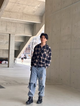 「Shoowtime（ショウタイム）のアイテム」を使った、ととさん（メンズ・174cm）の夏コーディネート