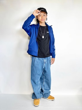 「GU」｜「アイテム（ジャケット/アウター）」を使った、Hayatoさん（キッズ・150cm）の夏コーディネート