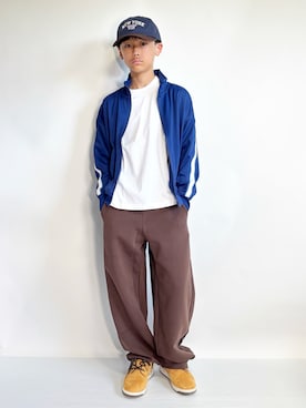 「アイテム（スウェットパンツ）」を使った、Hayatoさん（キッズ・152cm）の秋コーディネート