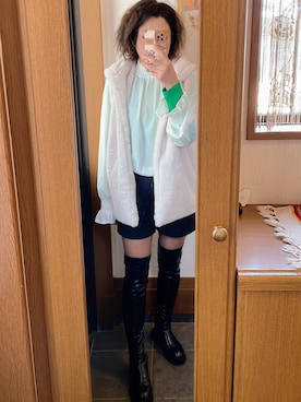 「rps（アールピーエス）のアイテム（ジャケット/アウター）」を使った、riiiiieさん（レディース・163cm）の春コーディネート