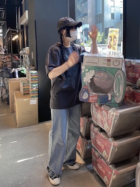 「JOEGUSH（ジョーガッシュ）のアイテム」を使った、ayanoさん（レディース・163cm）の夏コーディネート