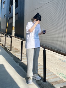 「thisisneverthat（ディスイズネバーザット）のアイテム（シューズ）」を使った、ayanoさん（レディース・163cm）の夏コーディネート