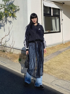「thisisneverthat（ディスイズネバーザット）のアイテム（パンツ）」を使った、ayanoさん（骨格ストレート・レディース・163cm）の春コーディネート