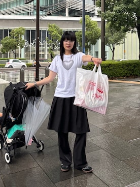 「BLACKUP（ブラックアップ）のアイテム」を使った、ayanoさん（レディース・162cm）の夏コーディネート