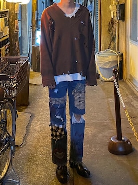 「RED COVER（レッドカバー）のアイテム」を使った、シューイチさん（メンズ・174cm）の春コーディネート