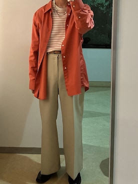 「ARROW（アロー）のアイテム」を使った、平々凡々さん（メンズ・171cm）の春コーディネート