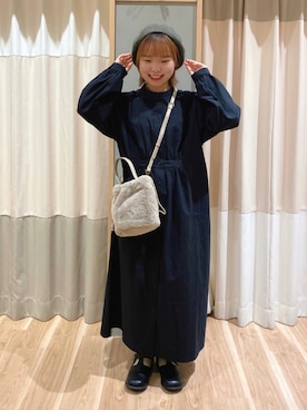 「羽織り」｜「アイテム（ハンチング/ベレー帽）」を使った、ちゃんゆ🐰さん（レディース・149cm）の秋コーディネート