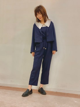 「Te chichi TERRASSE（テチチテラス）のアイテム（テーラードジャケット）」を使った、Mayuさん（レディース・168cm）の冬コーディネート
