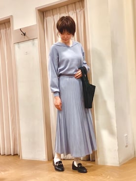 「Te chichi TERRASSE」｜「アイテム（ワンピース/ドレス）」を使った、Mayuさん（レディース・168cm）の秋コーディネート