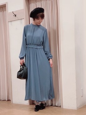 「Te chichi TERRASSE（テチチテラス）のアイテム（ハンチング/ベレー帽）」を使った、Mayuさん（レディース・168cm）の秋コーディネート
