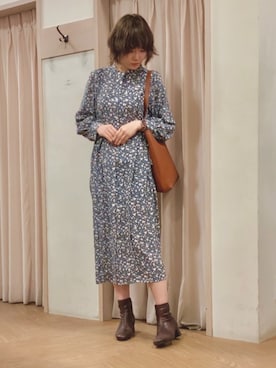 「Te chichi TERRASSE」｜「アイテム（ワンピース/ドレス）」を使った、Mayuさん（レディース・168cm）の冬コーディネート