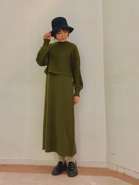 「Te chichi TERRASSE」｜「アイテム（ワンピース/ドレス）」を使った、Mayuさん（レディース・168cm）の冬コーディネート