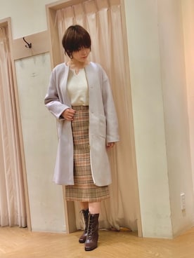「Te chichi TERRASSE」｜「アイテム（ブーツ）」を使った、Mayuさん（レディース・168cm）の秋コーディネート