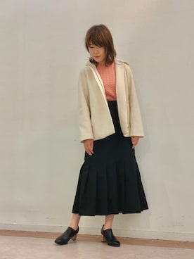 「Te chichi TERRASSE（テチチテラス）のアイテム（その他アウター）」を使った、Mayuさん（レディース・168cm）の冬コーディネート