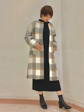 「Te chichi TERRASSE」｜「アイテム（ワンピース/ドレス）」を使った、Mayuさん（レディース・168cm）の冬コーディネート