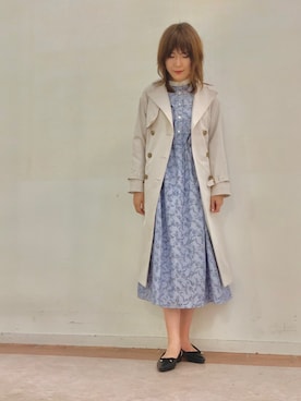 「Te chichi TERRASSE（テチチテラス）のアイテム（トレンチコート）」を使った、Mayuさん（レディース・168cm）の春コーディネート