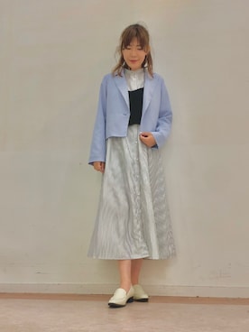 「Te chichi TERRASSE（テチチテラス）のアイテム（テーラードジャケット）」を使った、Mayuさん（レディース・168cm）の春コーディネート