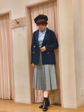 「Te chichi TERRASSE（テチチテラス）のアイテム（テーラードジャケット）」を使った、Mayuさん（レディース・168cm）の秋コーディネート