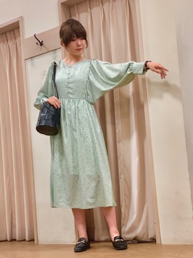「Te chichi TERRASSE」｜「アイテム（ワンピース/ドレス）」を使った、Mayuさん（レディース・168cm）の春コーディネート