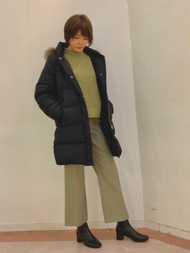 「Te chichi TERRASSE」｜「アイテム（パンツ）」を使った、Mayuさん（レディース・168cm）の冬コーディネート