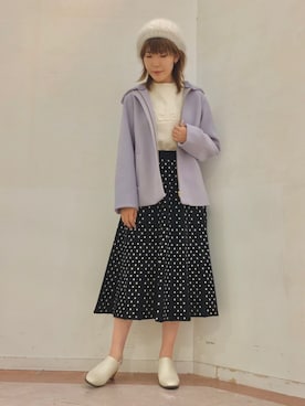 「Te chichi TERRASSE（テチチテラス）のアイテム（その他アウター）」を使った、Mayuさん（レディース・168cm）の冬コーディネート