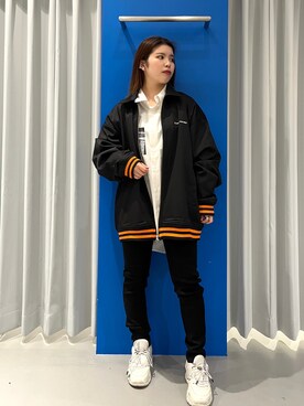 「DANKE SCHON（ダンケシェーン）のアイテム（ジャケット/アウター）」を使った、YU-KA OZAWAさん（レディース・153cm）の冬コーディネート