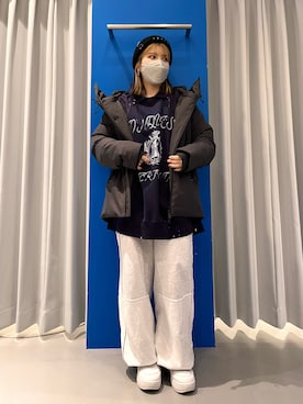 「DANKE SCHON（ダンケシェーン）のアイテム（ジャケット/アウター）」を使った、YU-KA OZAWAさん（レディース・153cm）の冬コーディネート