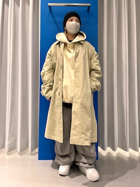 「A4A（エーフォーエー）のアイテム（ジャケット/アウター）」を使った、YU-KA OZAWAさん（レディース・153cm）の冬コーディネート
