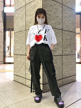 YU-KA OZAWAさん（レディース・153cm）の夏コーディネート